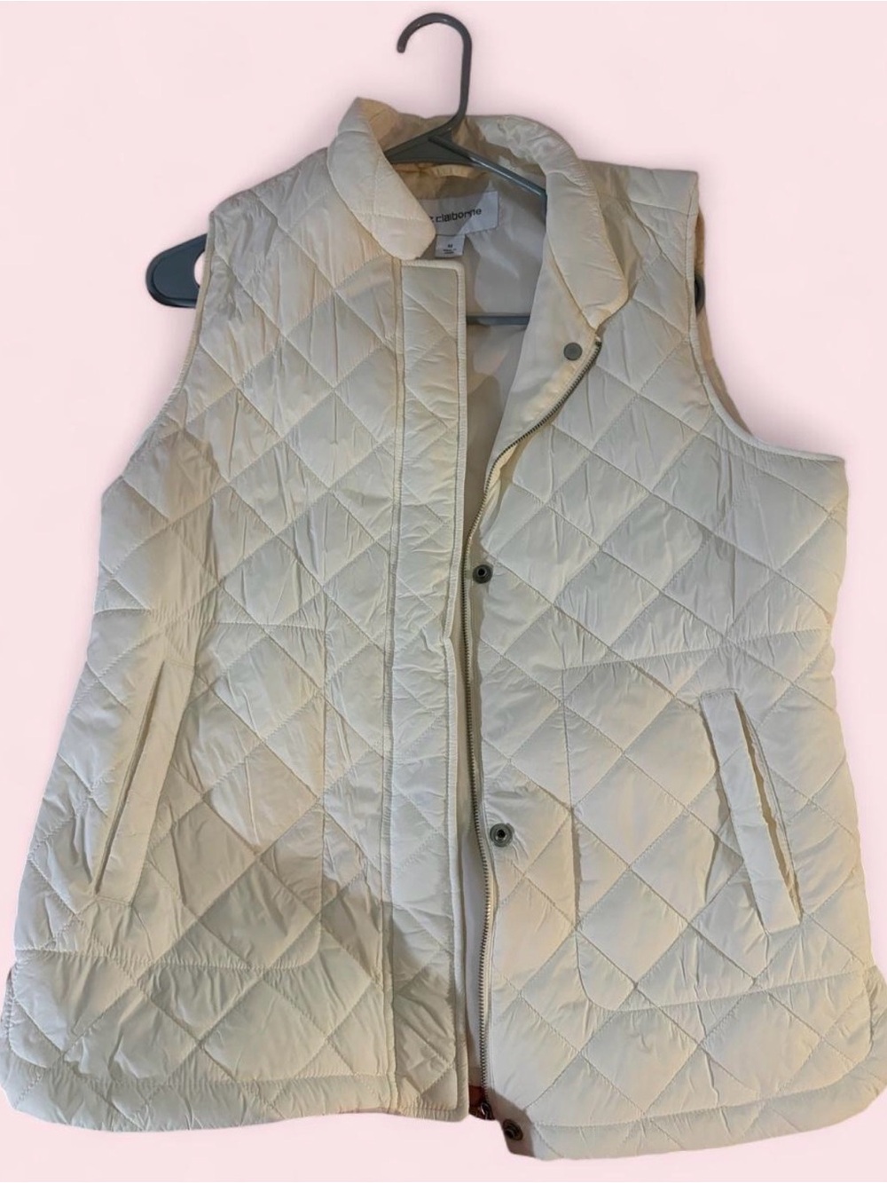 Lightweight Quilted Vest - Cream